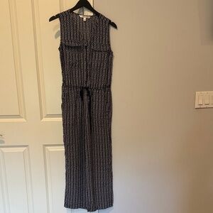 Max Studio Black and White Patterned Jumpsuit